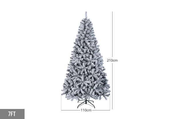 Flocked PVC Christmas Tree - Two Sizes Available