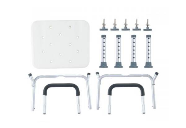 Adjustable Shower Chair with Padded Armrests - Back & Armrest Option Available