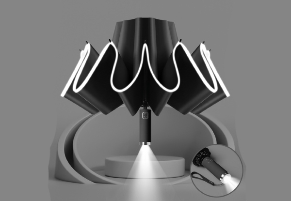 Automatic Reverse Folding Reflective Umbrella - Five Colours Available
