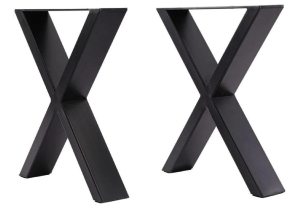 Two-Pieces 72cm Steel X Shape Table Legs