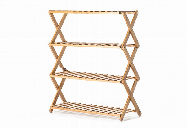 Three-Tier Foldable Rack Shelves - Options for Four, Five or Six Tier