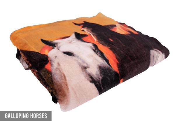 Printed Polar Fleece Blanket - Four Options Available