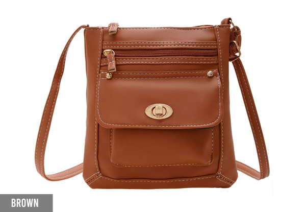 Womens Vintage PU Leather Shoulder Bag - Available in Four Colours & Option for Two