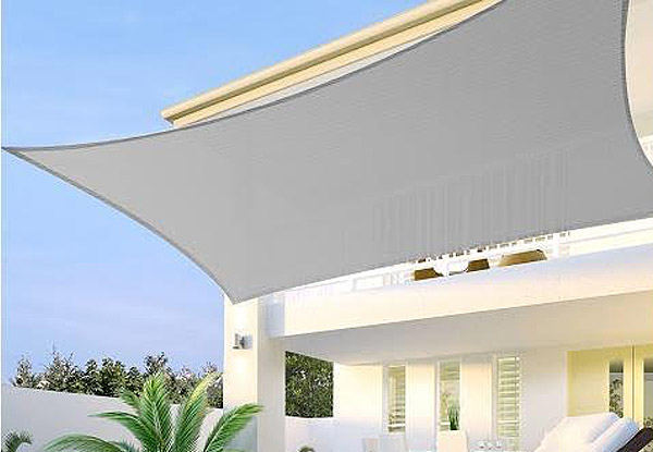 From $39 for an Extra Heavy Duty Shade Sail – Seven Sizes & Three Colours Available