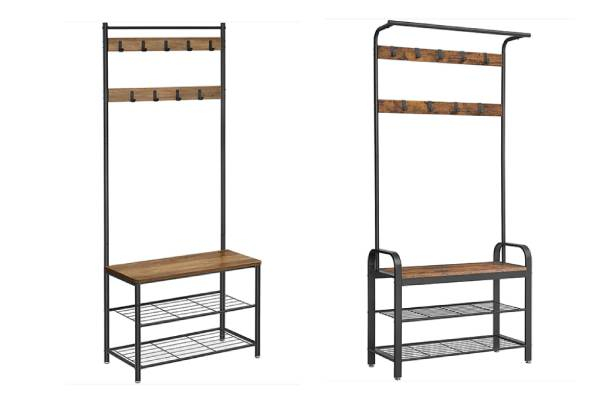 Vasagle Wooden Coat Rack with Shelves Range - Two Options Available