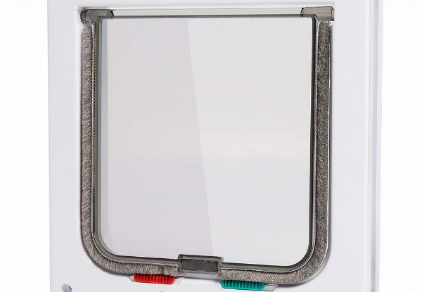 Magnetic Cat Flap Door with Four-Way Lock - Two Sizes Available