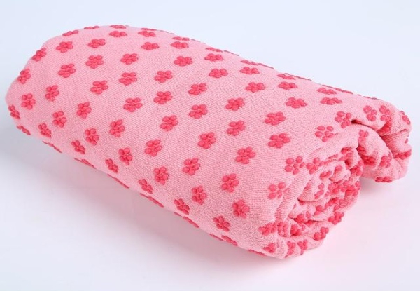 Floral Printed Non-Slip Yoga Mat Towel - Five Colours Available