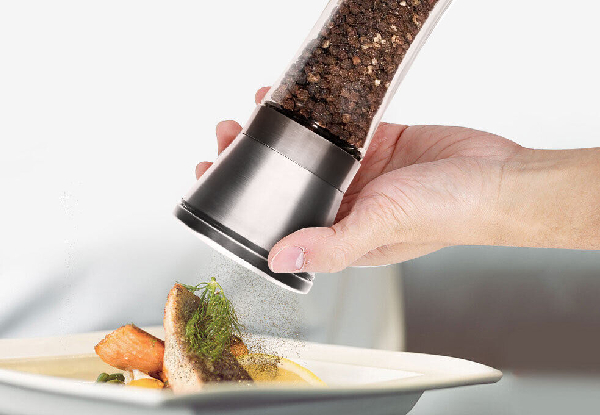 Two-Piece Stainless Steel Ceramic Salt & Pepper Grinder