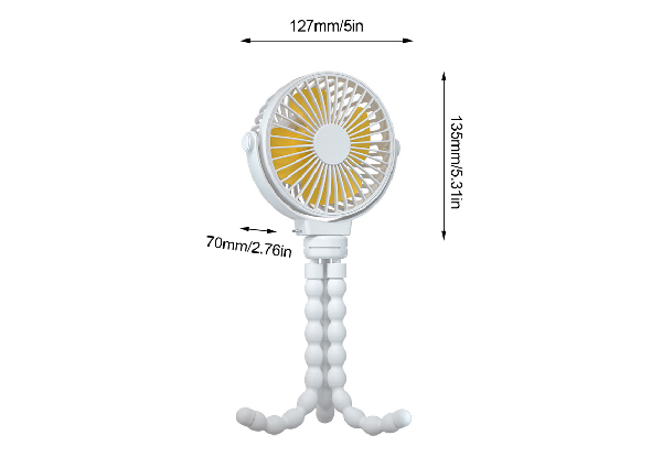 USB Rechargeable Tripod Fan - Available in Two Colours
