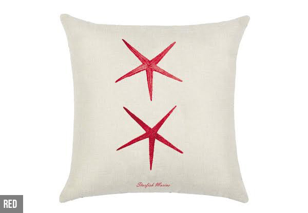 Set of Four Marine Printed Cushion Cover