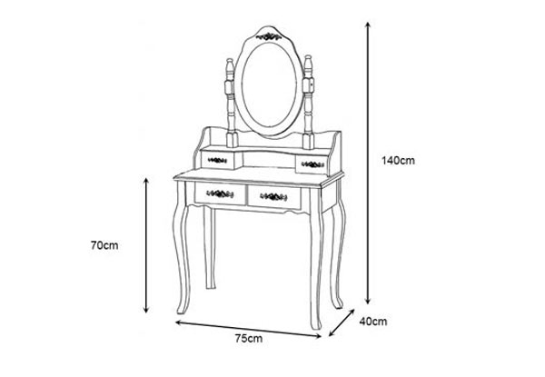 $189 for a Vintage-Style Dressing Table with Mirror & Stool