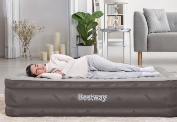 Bestway Queen Sized Inflatable Mattress with Built-In Pump