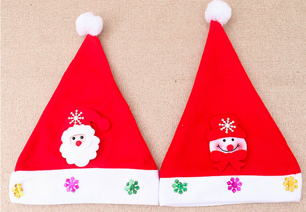 Three-Pack of Children's Illuminated Christmas Hats - Two Sizes Available & Option for Six-Pack