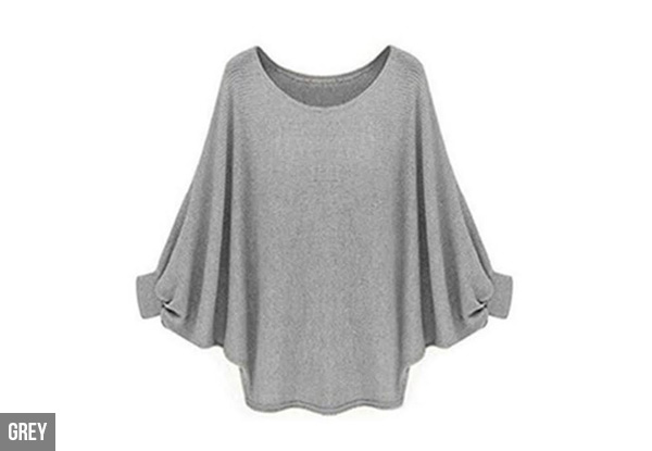 Bat Sleeve Sweater - Five Colours & Four Sizes Available with Free Delivery