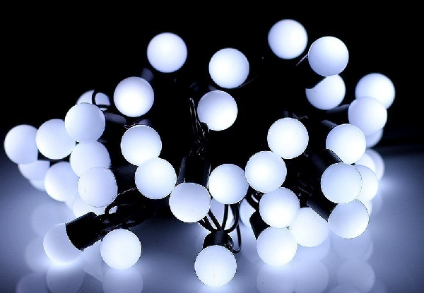 30 LED Solar Frosted Ball Fairy Lights