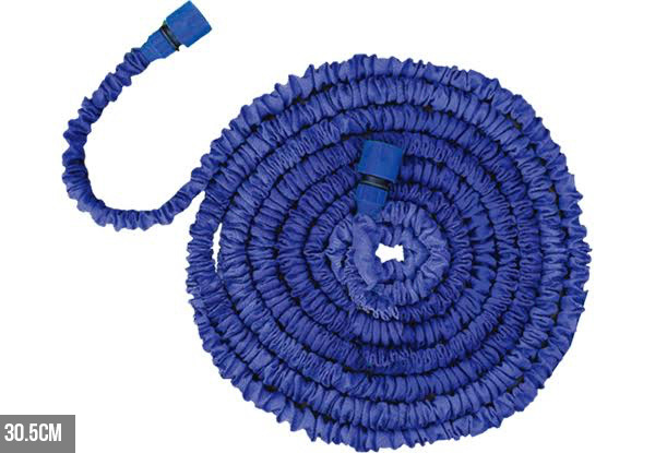 Expandable 22.5m Garden Hose & Spray Nozzle - Two Sizes Available