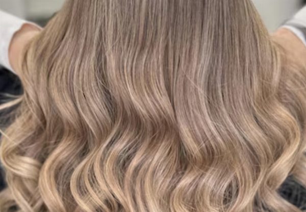 Hair Colour Package with Toner, Treatment, Head Massage, Trim, & Blow Wave Finish - Options for Half Head of Foils, Full Head of Foils, or Balayage
