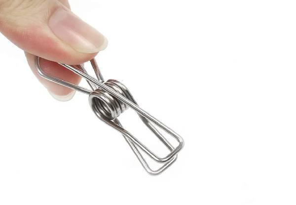 60-Pack Stainless Steel Wire Mini Clothespin