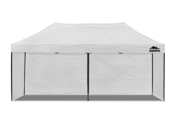 3x6m Gazebo with Sides & Half Wall - Available in Three Colours