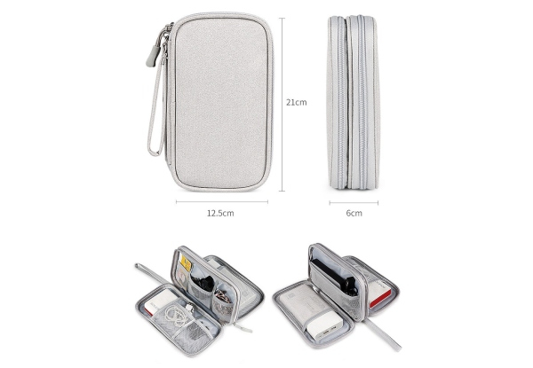 Portable Travel Cable Organiser Bag - Four Colours Available