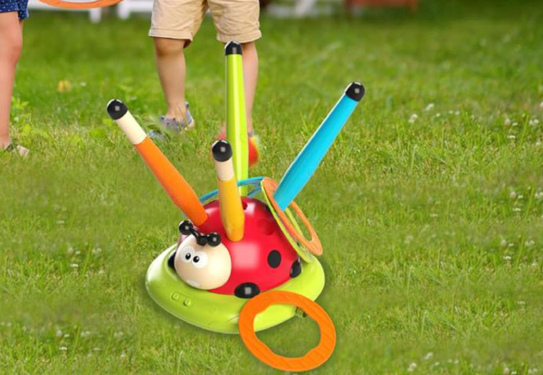 Three-in-One Musical Jump Toss Ring Game Rocket Launcher