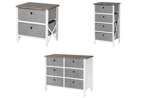 Two-Drawer Storage Unit - Option for Four or Six-Drawer Unit