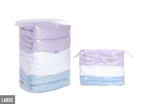 Vacuum Sealed Storage Bag - Available in Two Sizes & Option for Four-Pieces