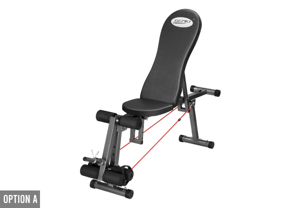 Black Genki Adjustable Weight Bench - Two Options Available