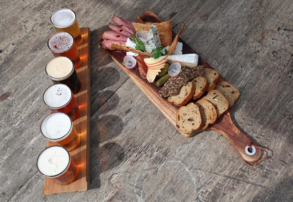 Tasting Tray of Six Beers & a Regular Cheese Board For Two People - Options for a Hot Hop Platter & Four People