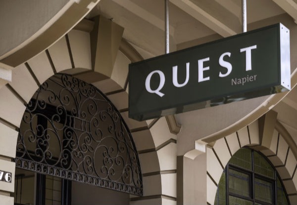 One-Night Napier Getaway in a Studio Apartment at Quest Napier - incl. WiFi , Bottle of Wine & Late Checkout - Options for a One Bedroom Suite & up to Three Nights