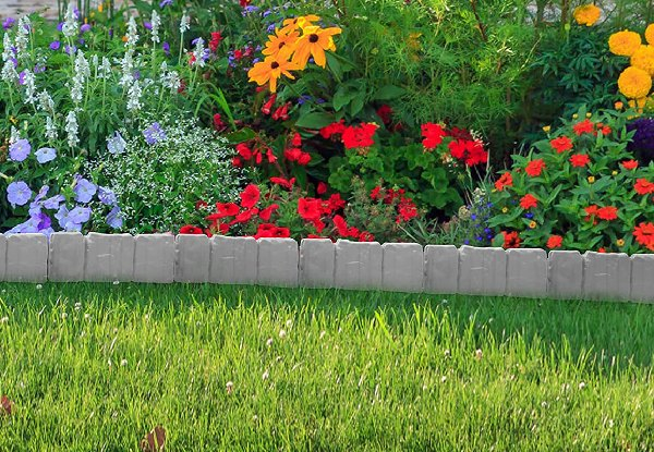 Set of 10-Pieces Garden Edging Plastic Fences