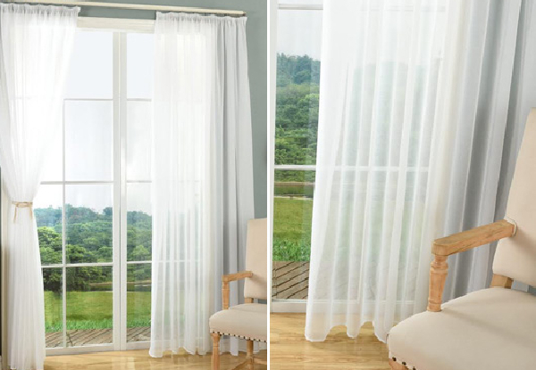 Sheer Ready-Made Net Curtains - Available in Two Styles & Six Sizes