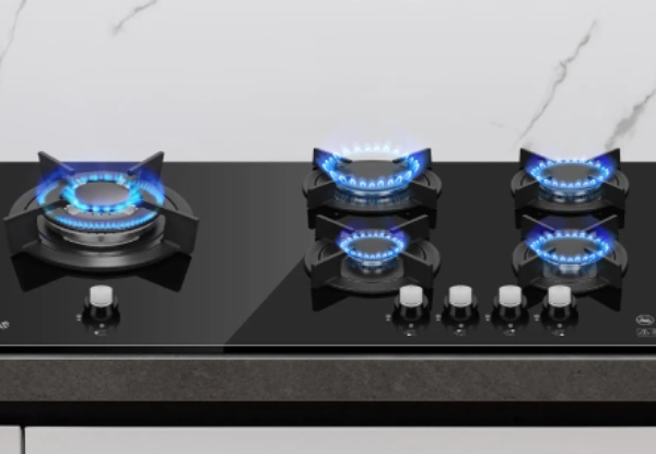 87cm Maxkon Gas Cooktop Five-Burner Stove with Glass Surface