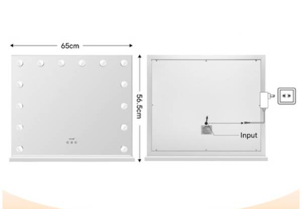 Maxkon 14-LED Vanity Mirror with USB Port