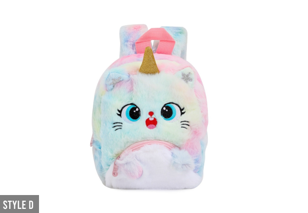 Unicorn Plush Big-Eyed Backpack - Five Styles Available