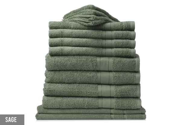 14-Piece Royal Comfort Mirage Towel Set - Five Colours Available