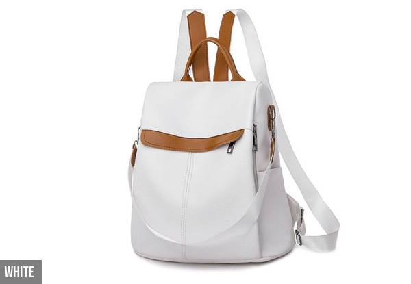 PU Leather Anti-Theft Backpack - Three Colours Available