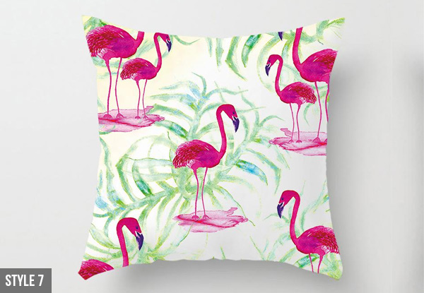 Flamingo Print Cushion Cover - 11 Styles Available