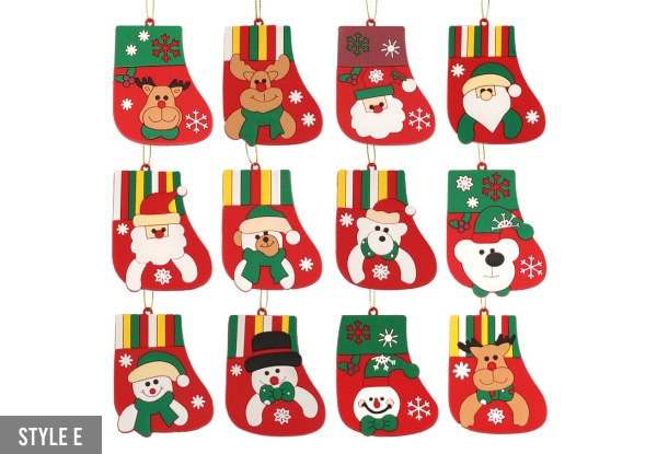 12-Piece Gingerbread Man Ornaments - Five Styles Available