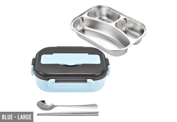 304 Stainless Steel Insulated Bento Lunch Box Leak-Resistant with Compartments - Available in Three Colors & Two Sizes