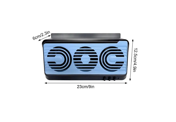 Solar Powered Car Exhaust Fan with Triple Outlets