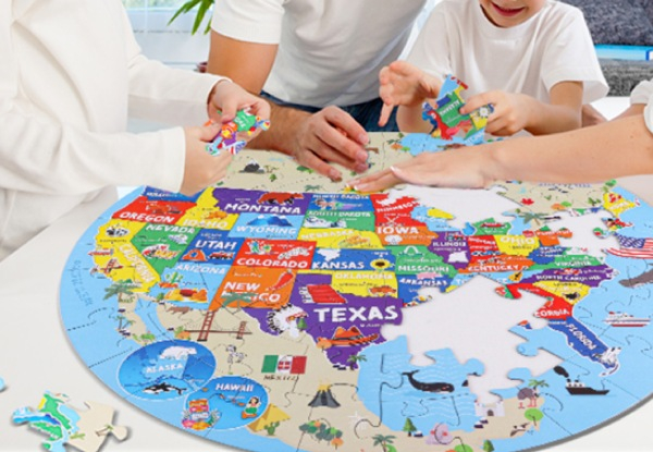 70-Piece Kids Large Round Puzzle - Option for Two-Set