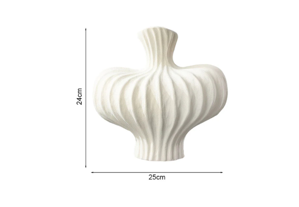 Soga Matte White Large Ornament Vase