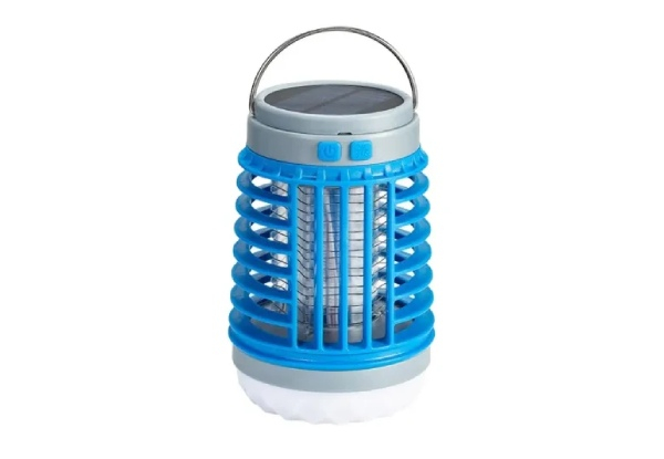 Three-in-One Solar-Powered Rechargeable Mosquito Zapper - Two Colours Available