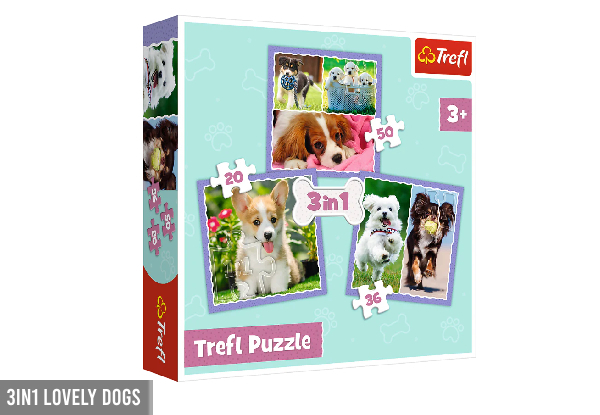 Trefl Three-in-One Puzzle Range - Option for Four-in-One