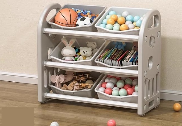 Kid's Multi-Functional Toy Storage Cabinet