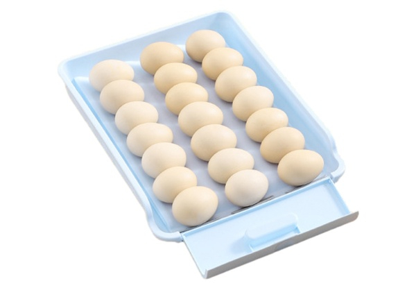 Automatic Scrolling Egg Storage Box Dispenser - Two Colours Available