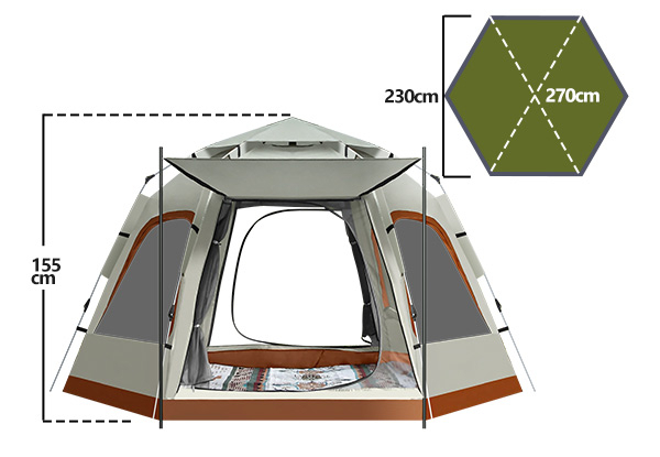 Five-Person Instant Pop-Up Camping Tent - Two Styles Available