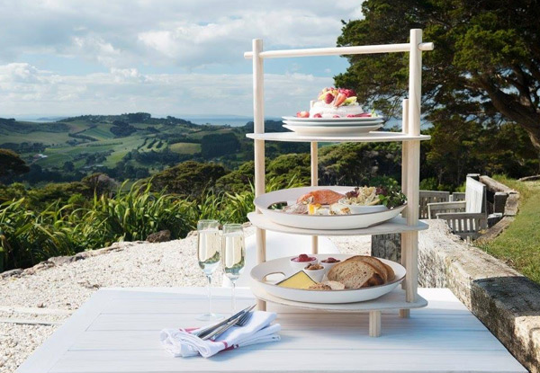 Thomas's Bach Waiheke Signature High Tea & Sparkling Wine for One Person incl. Bottle of Rose Fizz to Take Home, Return Ferry & Bus to Thomas’s Bach - Options for up to Ten People