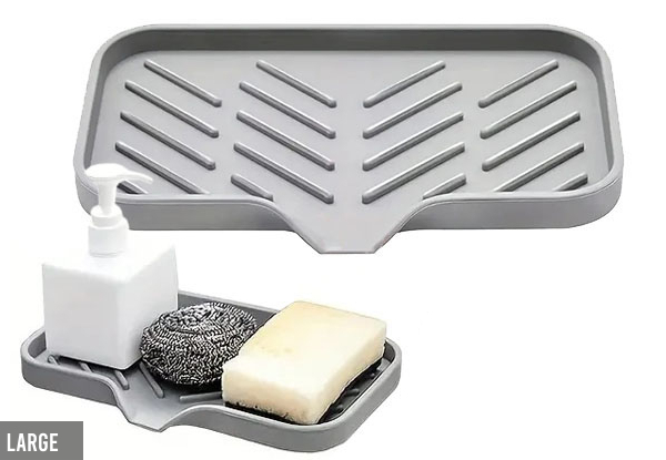 Kitchen Sink Silicone Tray with Drainage System - Two Sizes Available